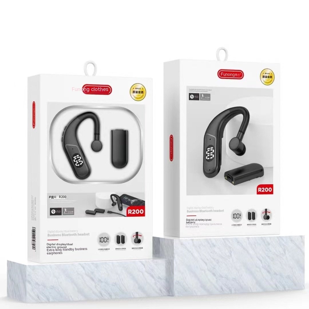 Digital Display Ear Hook Sports Headset - الصورة 4