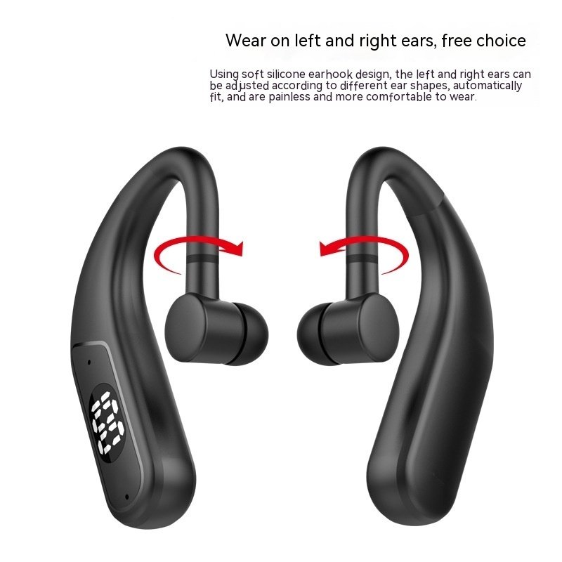 Digital Display Ear Hook Sports Headset - الصورة 2